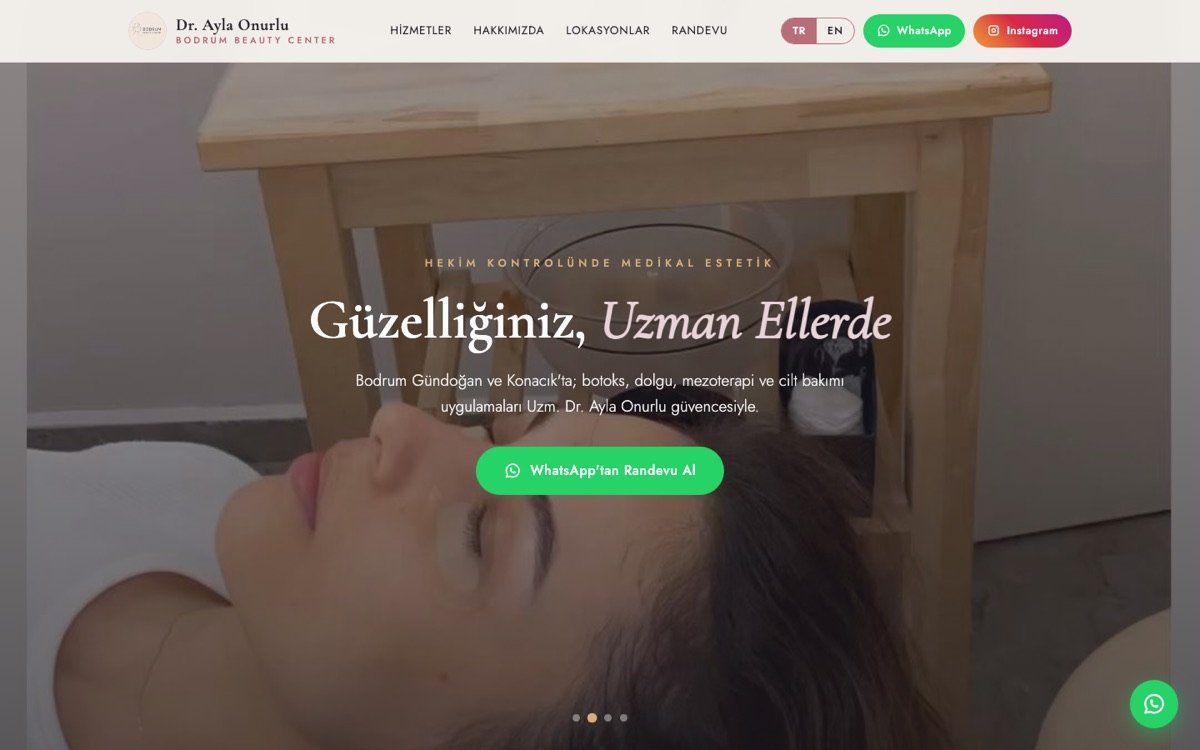 Bodrum Beauty Center web sitesi