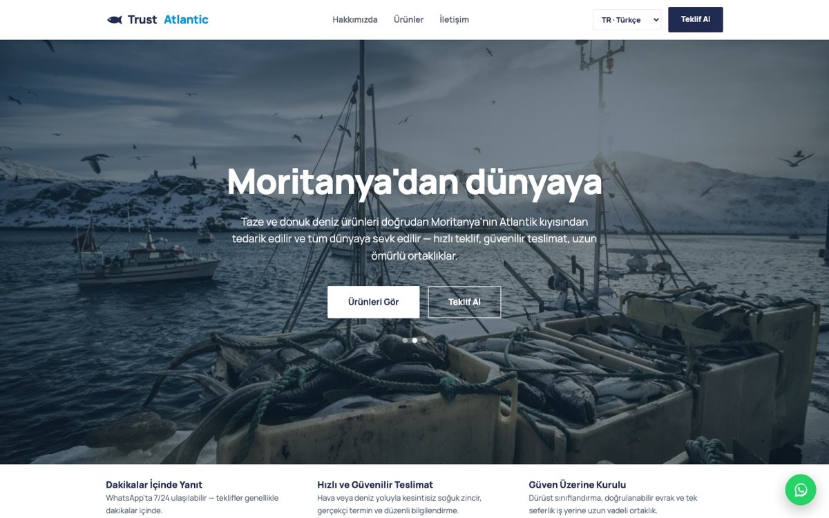 Trust Atlantic web sitesi